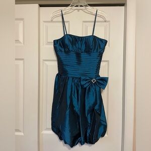 Aspeed Teal Mini Cocktail Dress - Size Large